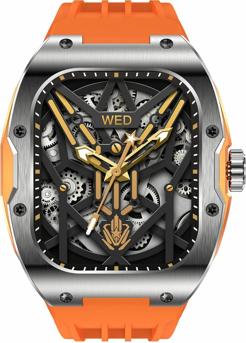 Smartwatch Moye Kronos Prime 1.96" AMOLED, Bluetooth thirrje, IP68, 5-7 ditë bateri, portokalli