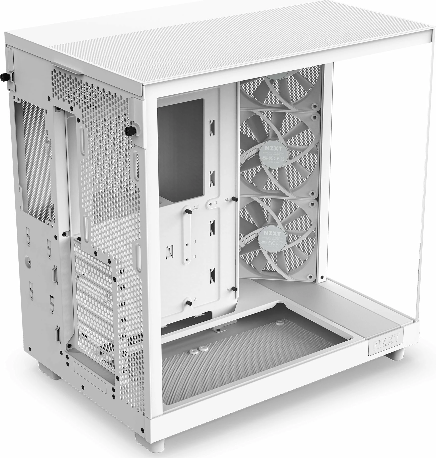 Kasë NZXT H6 Flow CC-H61FW-01 Midi Tower ATX/mATX/Mini-ITX, 3x120mm fan, e bardhë