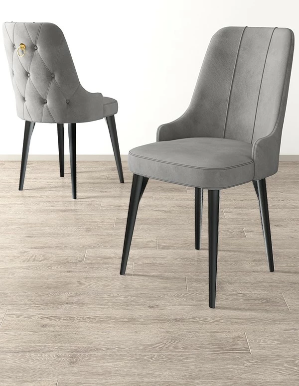 Set karrigash (2 copë), Hanah Home Newa, gri, e zezë