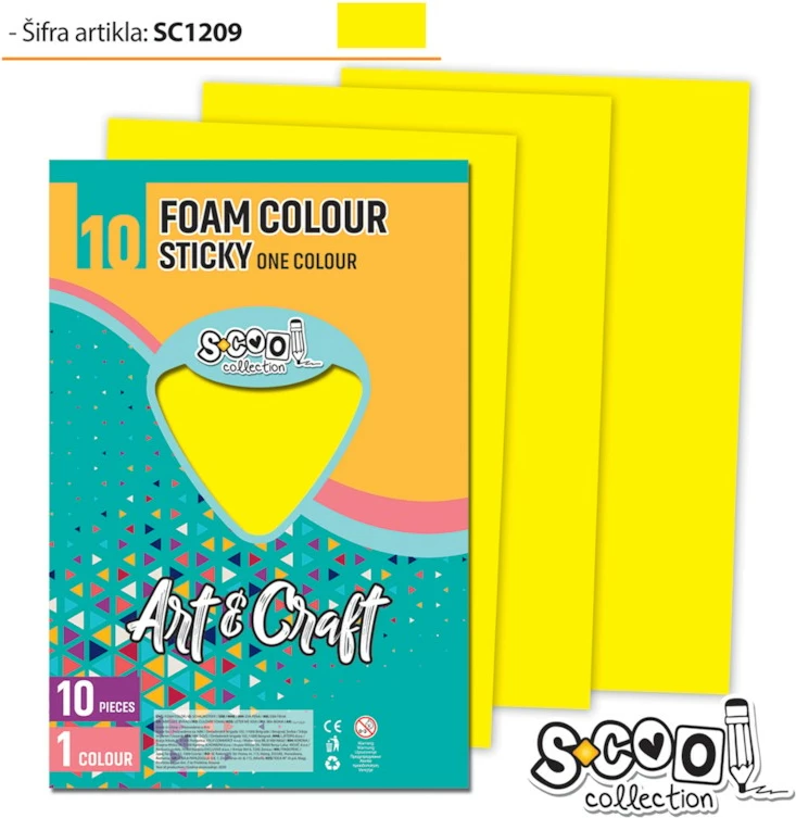 Osh Leter Dekoruese Sticky E Verdhe 20X30Cm 1/10 Sc1209