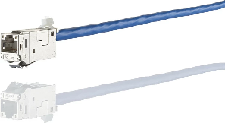 Modul rrjeti RJ-45 METZ CONNECT 130910KI, Cat6a, femër, metalik
