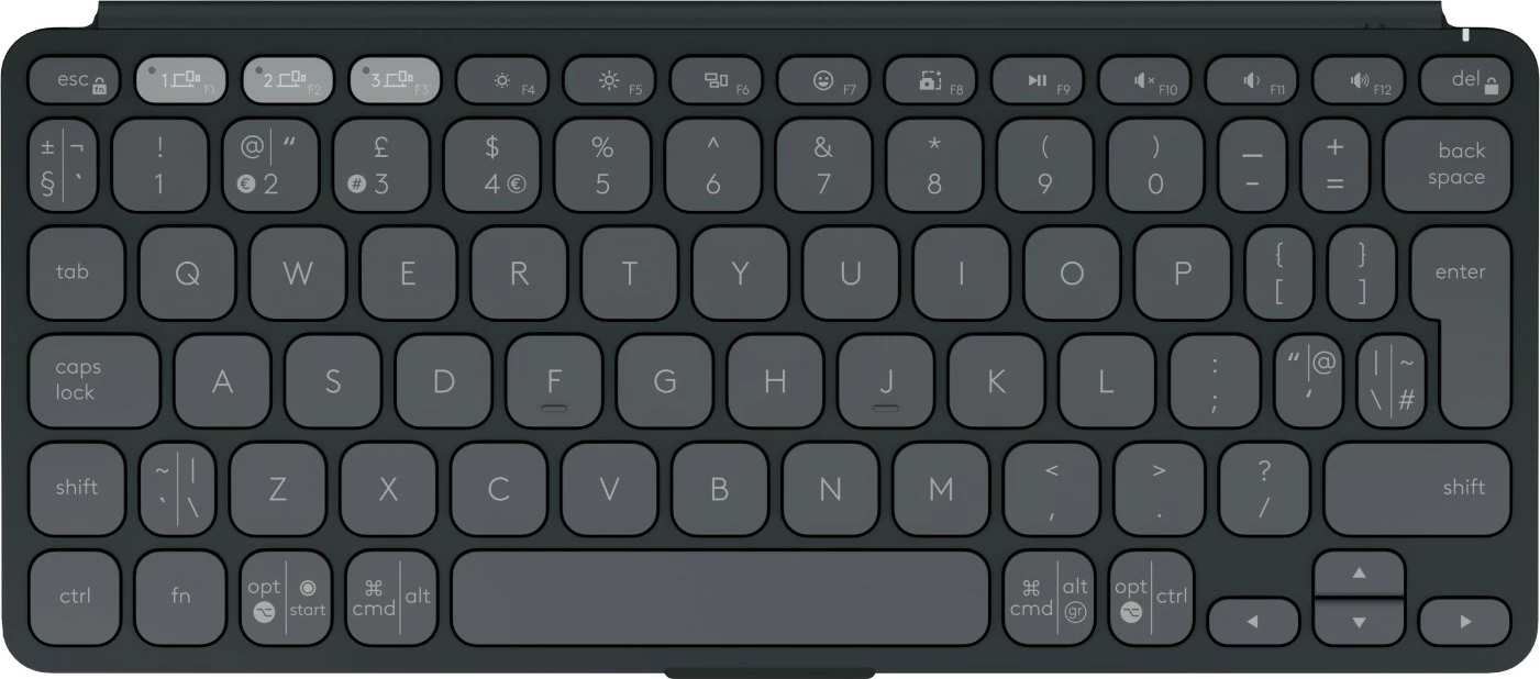 Tastierë mini Logitech Keys-To-Go 2, wireless, Bluetooth, QWERTY, graphite