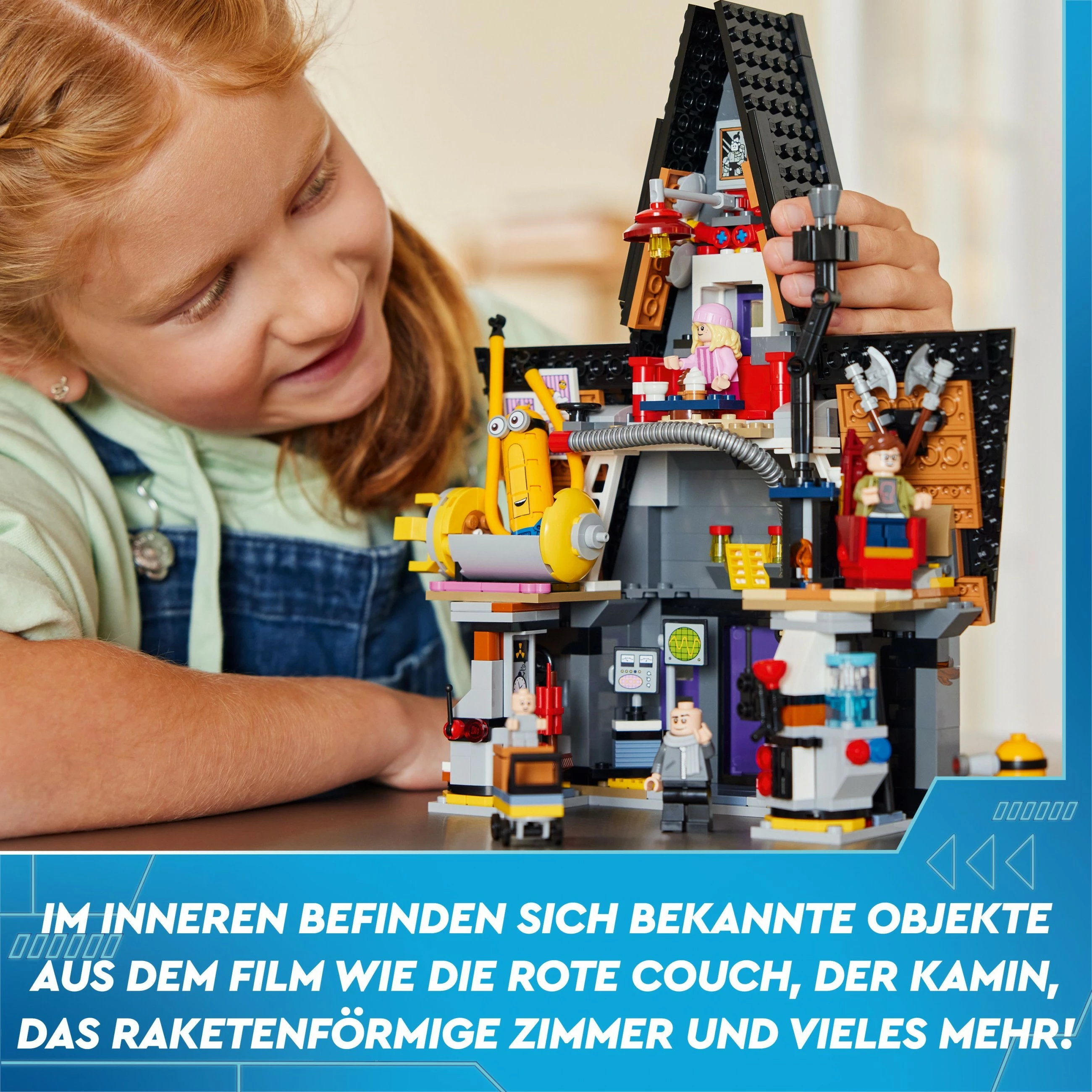 Set ndërtimi LEGO Minions dhe Shtëpia e Familjes së Gru-së, 868 pjesë, 1.31 kg