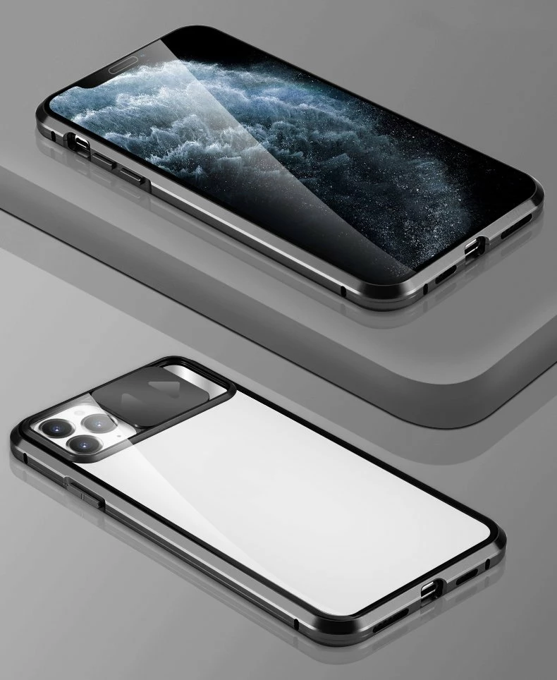 Mbështjellës Wozinsky Magnetic Cam Slider Case për Huawei P40, Full Body Cover, i zi