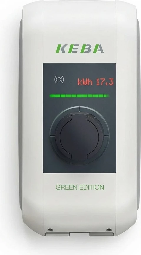 Stacion karikimi për veturë elektrike Keba KC-P30-EC2404B2-L0A-GE, Type 2, kabllo 6m, 22kW, RFID, ISO 15118 Ready, i bardhë
