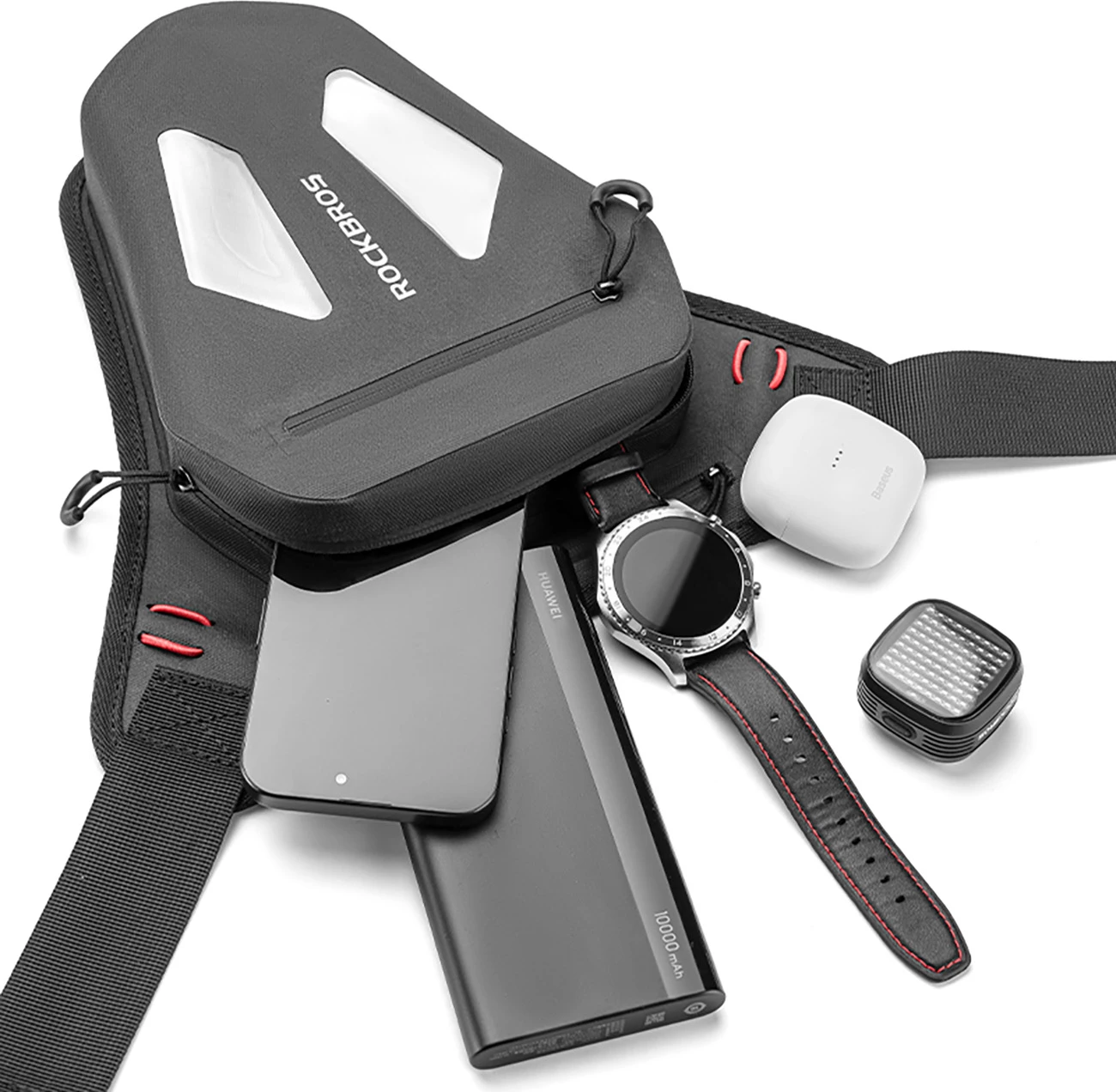 Çantë kofshe/bele Rockbros 3017001801, 1L, TPU, e zezë