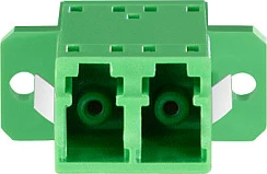 Adapter fiber optik LogiLink LC Duplex, 12 copë, me flanxhë, i gjelbër