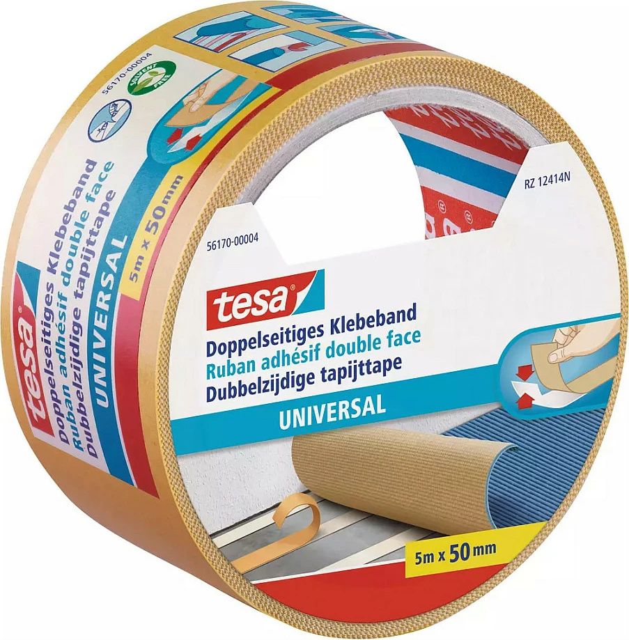 Shirit ngjitës dyanshëm Tesa Universal, 5 m x 50 mm, bezhë