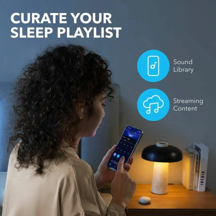 Kufje wireless ANKER Soundcore Sleep A20, Bluetooth 5.3, sleep tracking, me kuti karikimi, të bardha