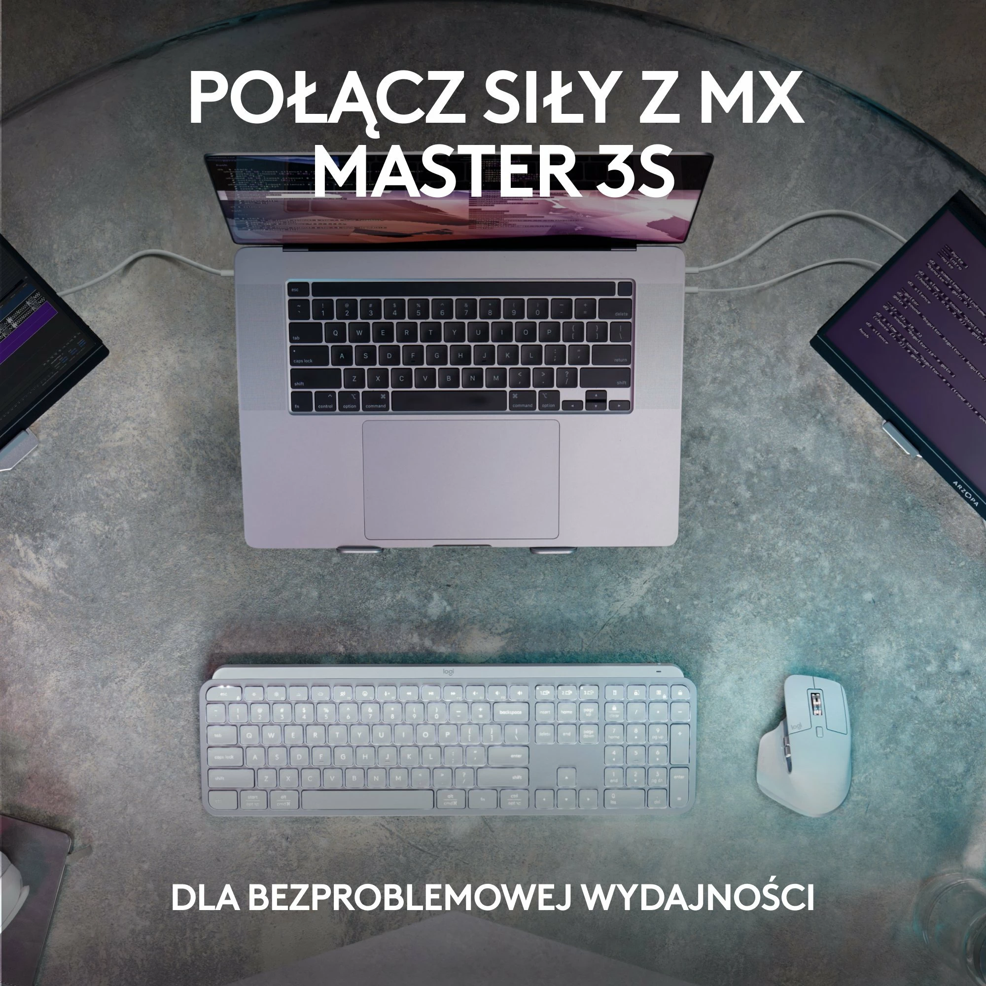Tastierë wireless Logitech MX Keys S Plus US, me ndriçim, me numpad, me mbështetëse kyçi, Graphite (920-011589)