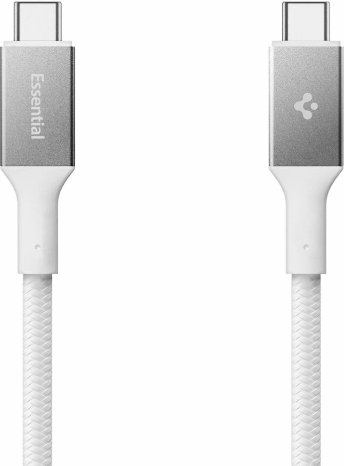 Kabllo USB-C në USB-C Spigen Essential EB10010CC 100W 1 m, e bardhë, 1 copë