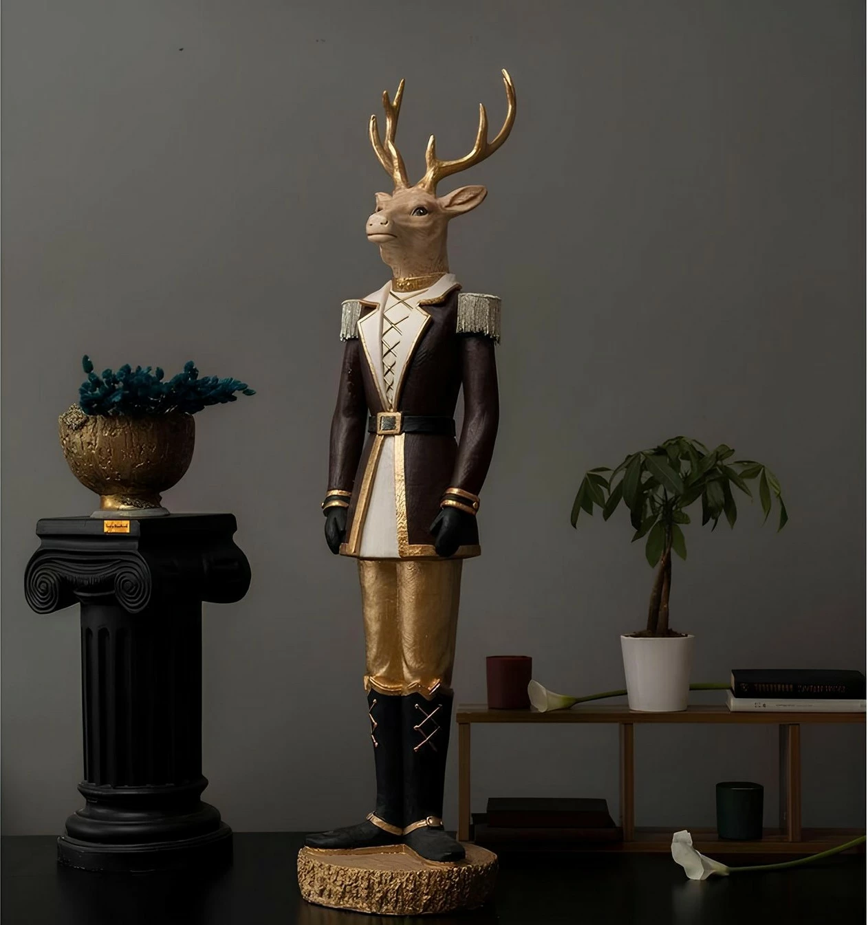 Objekt dekorativ Evila Originals, kafe dhe ari, CY0637, 32x32x135cm