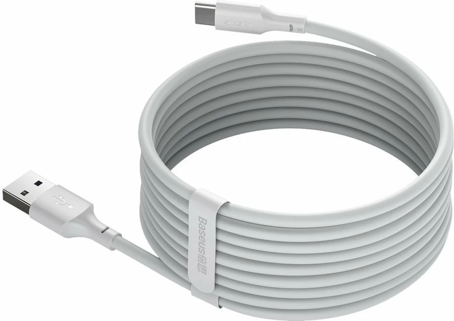 Kabllo USB në USB Type-C Baseus TZCATZJ-02, 1.5m, 40W, Set 2 copë, Bardhë