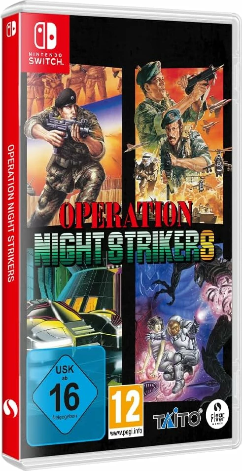 Video lojë Clear River Games Operation Night Strikers - Assault Edition, Nintendo Switch, koleksion 4 lojëra, PEGI 12, set me DLC Pack + fanbook + CD soundtrack + poster A3 + kopertinë reversible + kuti speciale