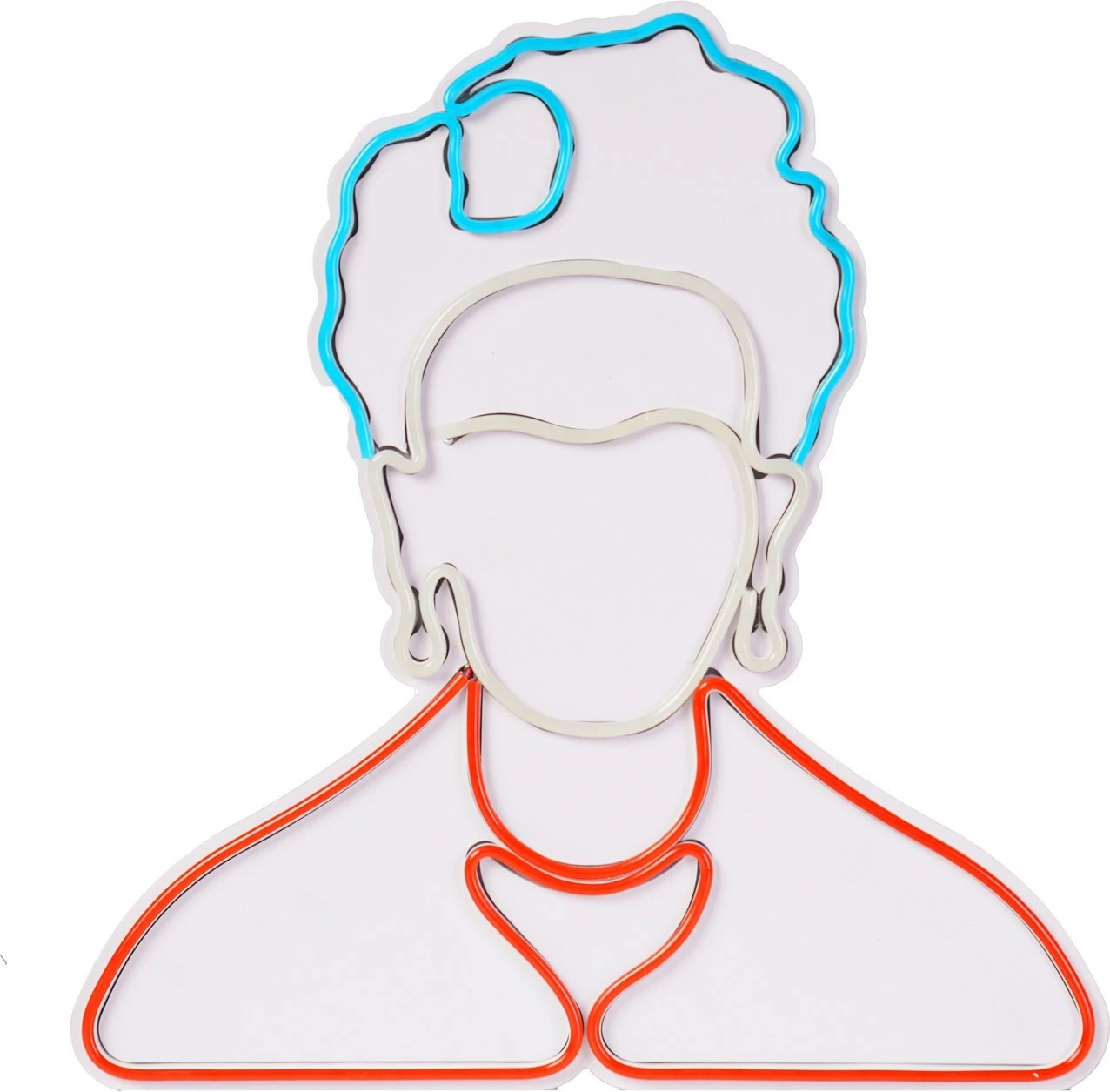 Dritë dekorative LED plastike, Frida Kahlo, e bardhë, e kuqe, e kaltër