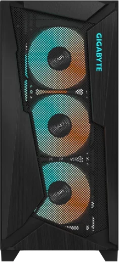 Kasë GIGABYTE C301 GLASS V2 (GB-C301G V2), mid tower, E-ATX, USB 3.1 Gen2 Type-C, ARGB, e zezë