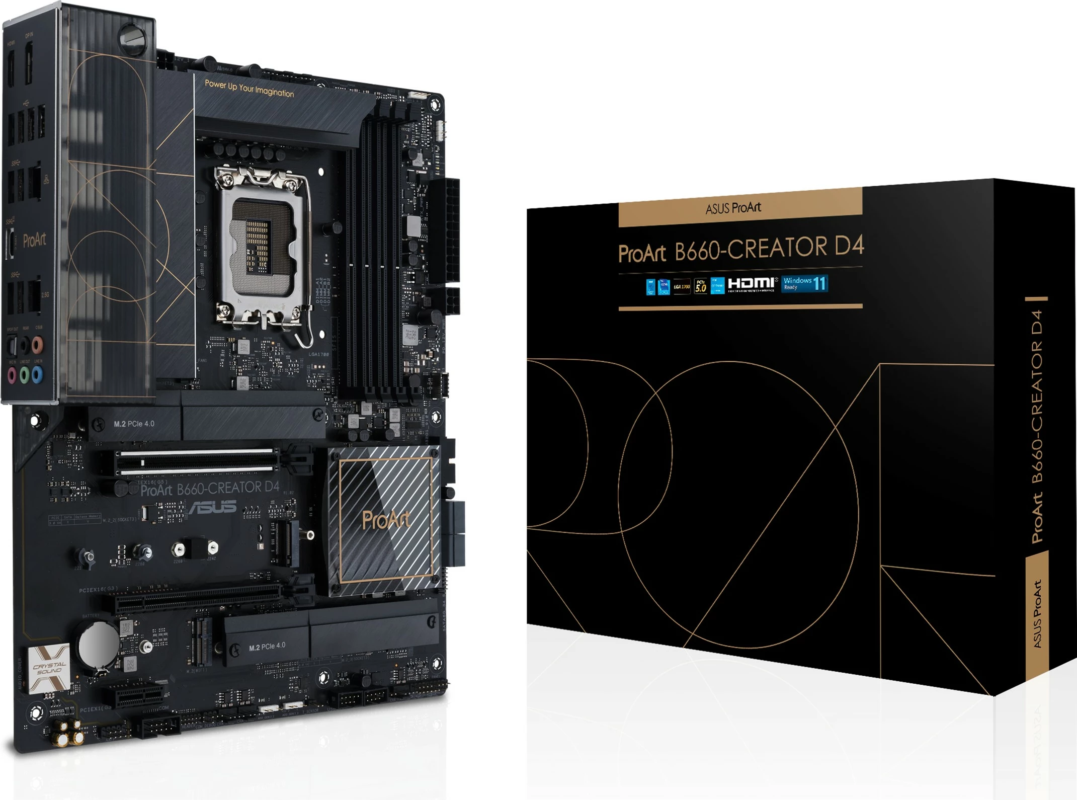 Pllakë amë ASUS PROART B660-CREATOR D4, LGA 1700, DDR4, ATX, e zezë