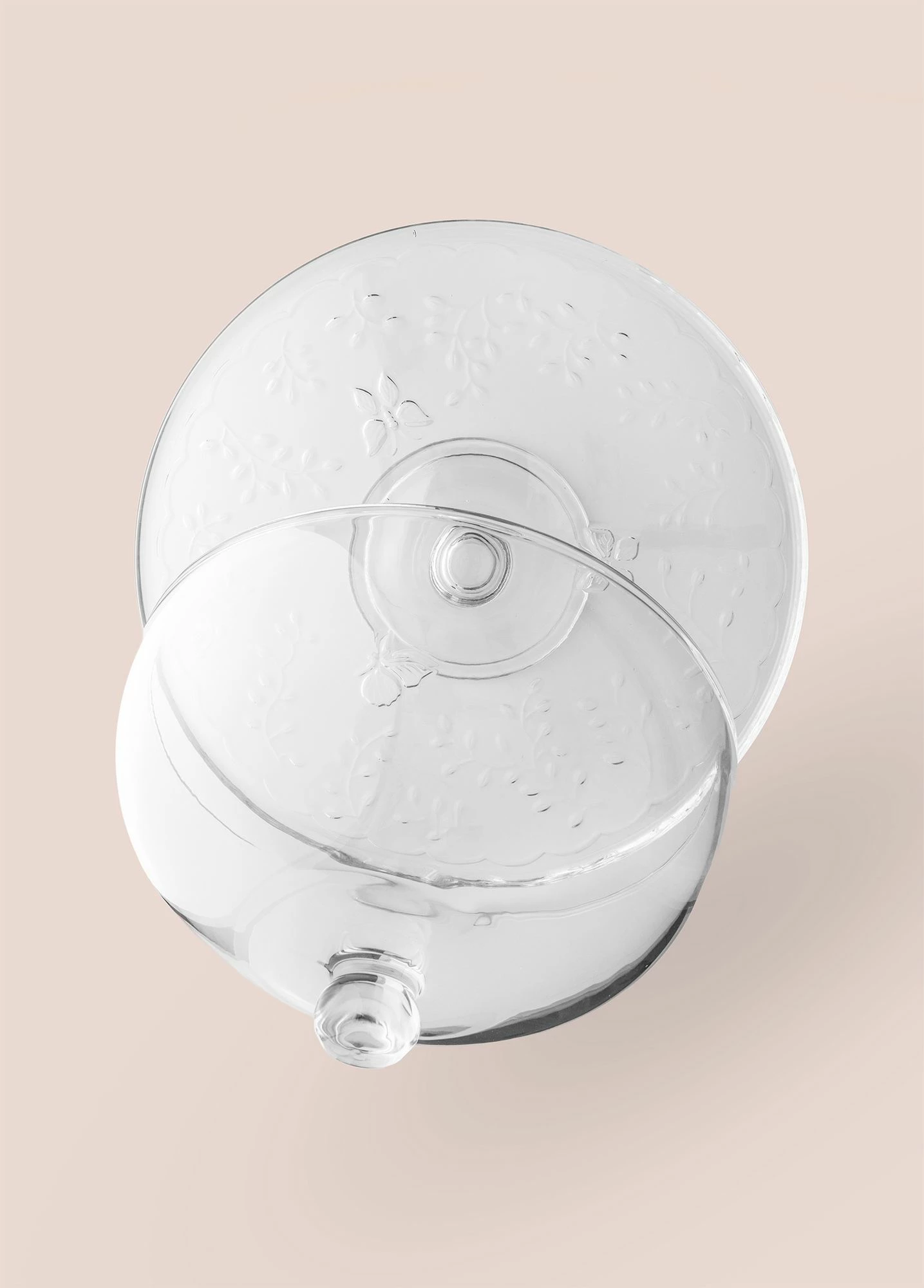 Pjatë për servirje tortash Hermia, CAM0497, xham transparent