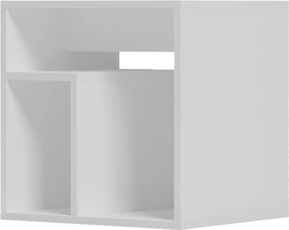 Tavolinë anësore Doublo, ngjyrë e bardhë, 40x35x40cm