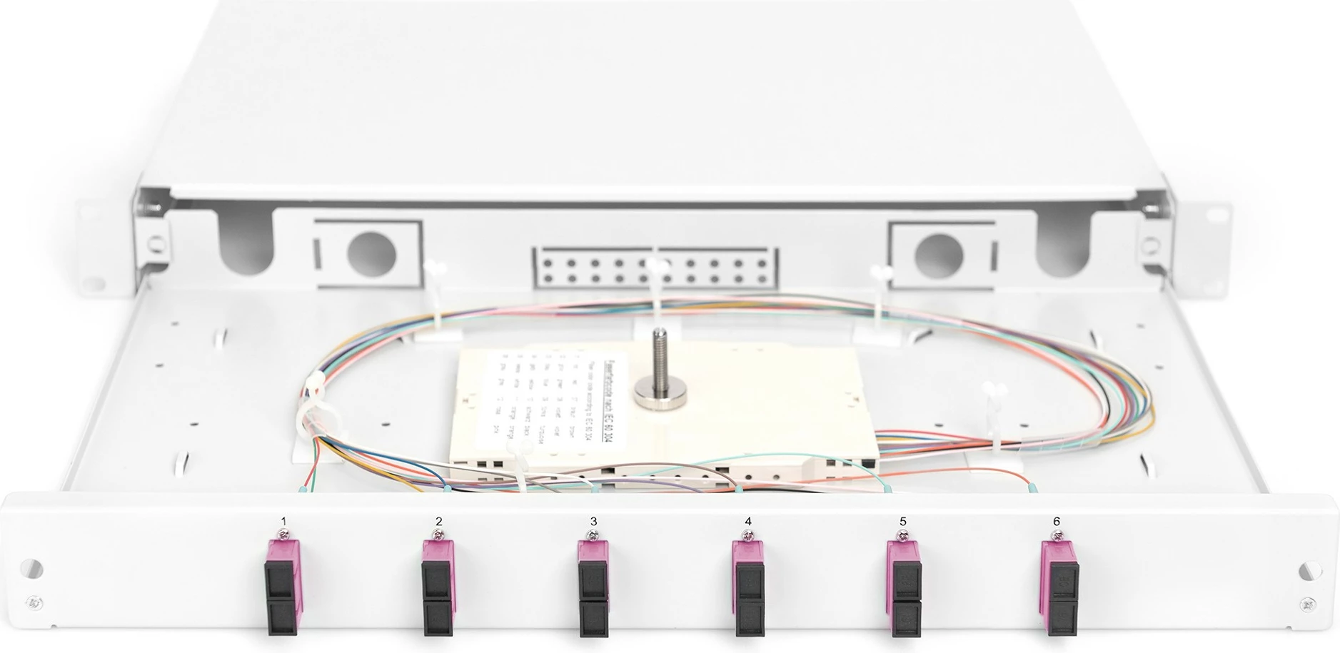 Kuti splice fiber optik Digitus, 1U, 6x SC DX, OM4, çelik, hiri