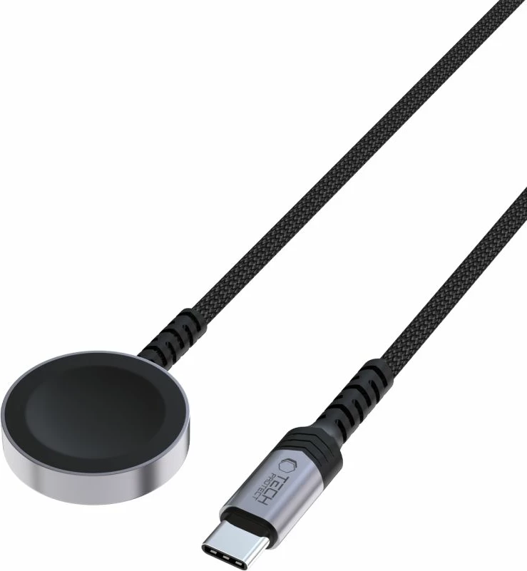 Karikues magnetik Tech-Protect MC01 UltraBoost me kabllo USB-C 120 cm, zi