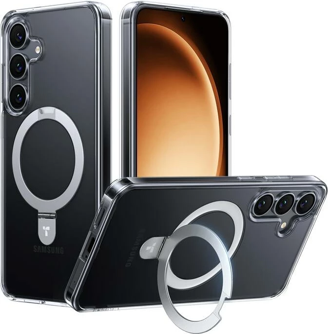 Mbështjellës Torras Ostand Spin për Samsung S25, transparent