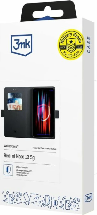 Kutia-portofol për Xiaomi 15T 5G 3mk, e zezë