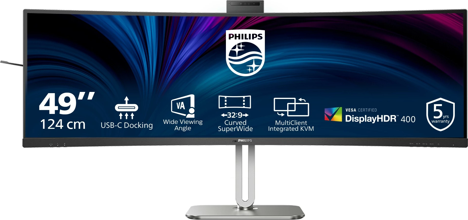 Monitor Philips 49B2U5900CH/00, 49 inç, Dual QHD, LCD, i zi