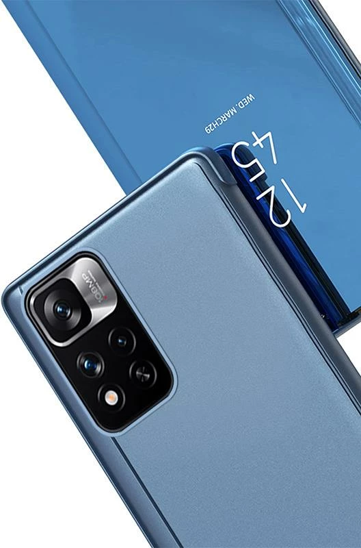 Mbështjellës Hurtel Clear View Case për Realme C33, me kapak, i zi