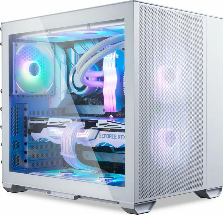 Kasë Lian Li O11 Air Mini Midi Tower ATX/E-ATX me xham të temperuar USB-C e bardhë