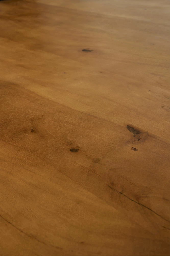 Tavolinë rrumbullake, ngjyrë arre, 130x130x77cm