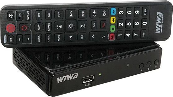 Tuner digjital Wiwa H.265 LITE, DVB-T2, Full HD, me telekomandë, i zi