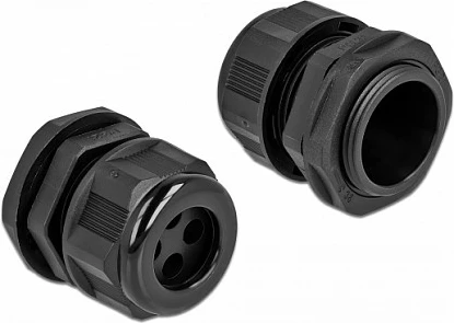 Glandë kablloje DeLOCK PG21, IP68, për 4 kabllo rrethore 6 mm, 2 copë, e zezë