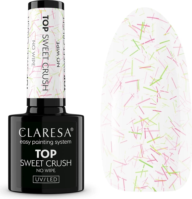 Llak për thonj Claresa Top No Wipe Sweet Crush për femra 5g