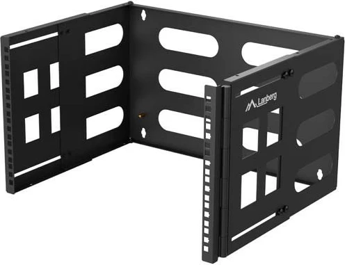 Mbajtës muror rack 19", Lanberg, FB01-5406-10B, 6U 497x400x302 mm çelik ngarkesë 12 kg, e zezë RAL 9004
