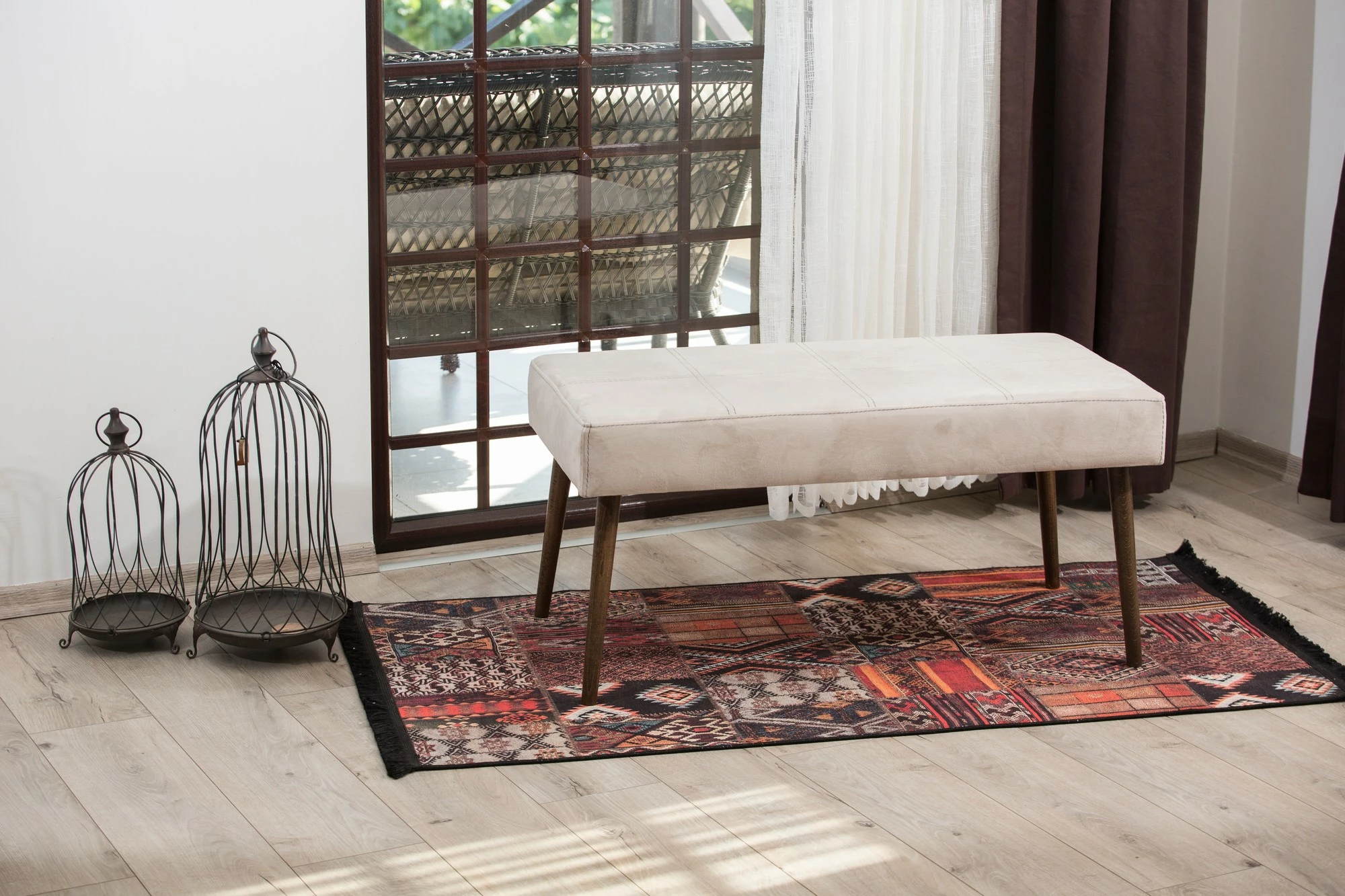 Pouf Atelier del Sofa, kadife bezh, Talu