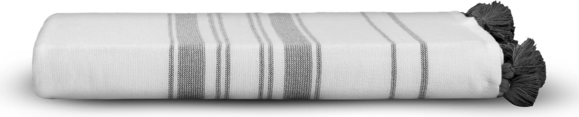 Peshqir banje Mijölnir, njanësh me vija, i bardhë e zi