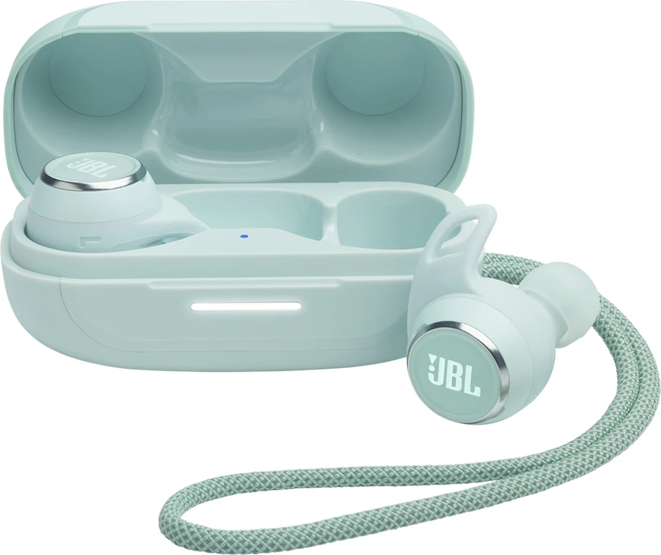 Kufje JBL Reflect Aero TWS, True Adaptive Noise Cancelling, IP68, 24 orë bateri, Light Blue