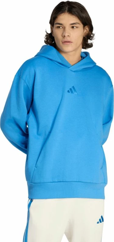 Duks për meshkuj adidas ALL SZN Fleece Hoodie KC3182, i kaltër