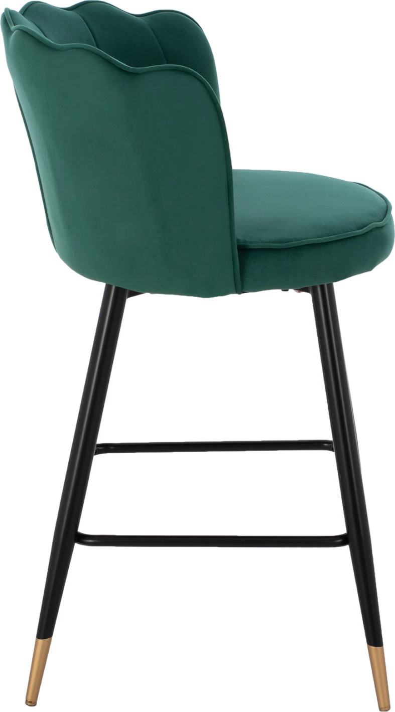 Karrige për bar mesatare, FH8736.03, kadife e gjelbër, kornizë metalike, 50x50x90 cm