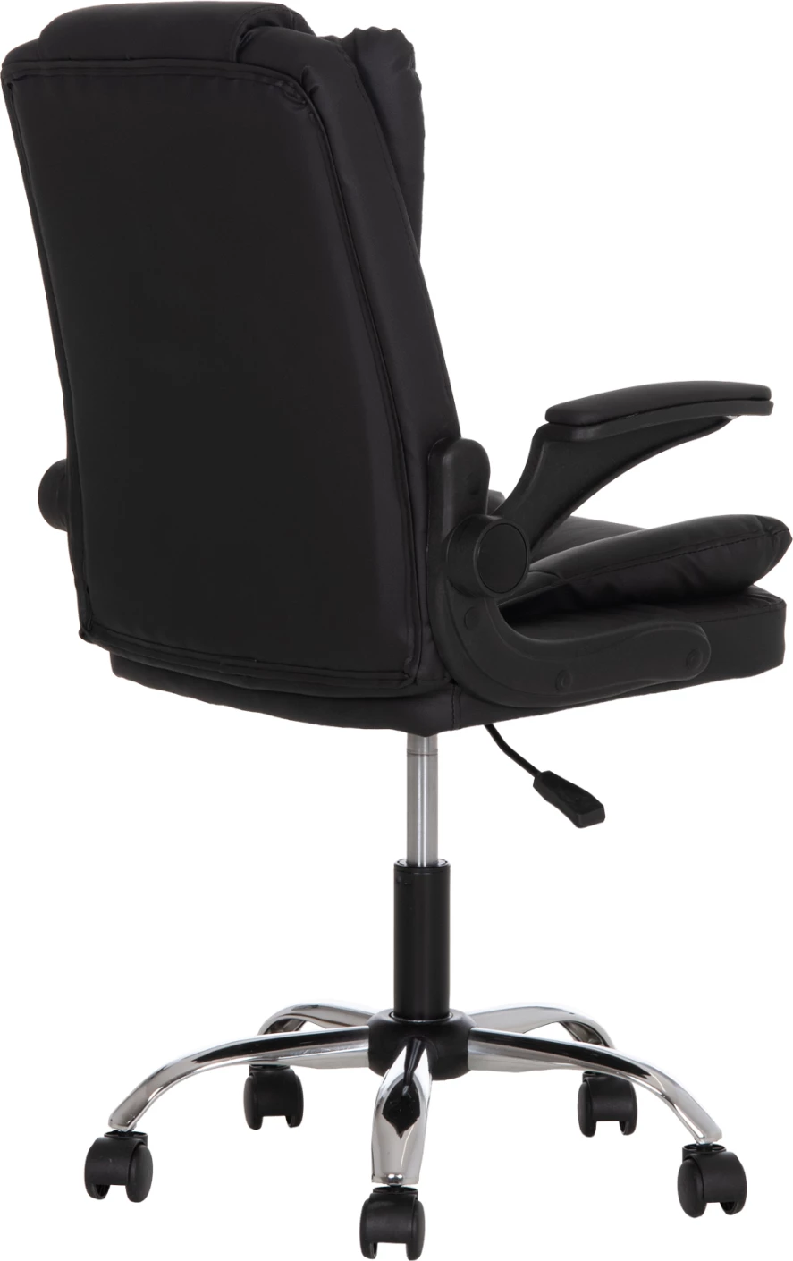 Karrige zyre Canan FH1201.11, PVC e zezë, bazë kromi, 63x62x93-101 cm