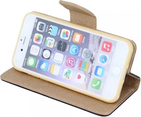 Mbështjellës flip cover HAVANA Fancy Diary për Xiaomi Redmi A1 / Xiaomi Redmi A2, me kapëse magnetike, me xhepa kartelash, zi-ari