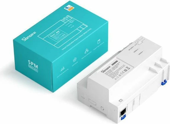 Switch smart Wi‑Fi SONOFF SPM-MAIN, matje e konsumit të energjisë, RS-485, 100-240V, i bardhë