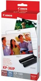 Letër fotografike me kasetë boje Canon KP-36IP 10x15 cm, bardhë, set 36 foto