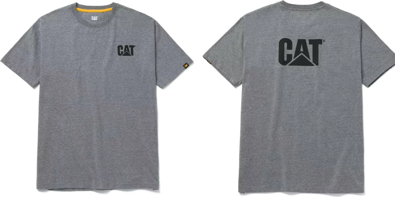 Maicë me mëngë të shkurta CAT W05324, madhësi XL, hirtë
