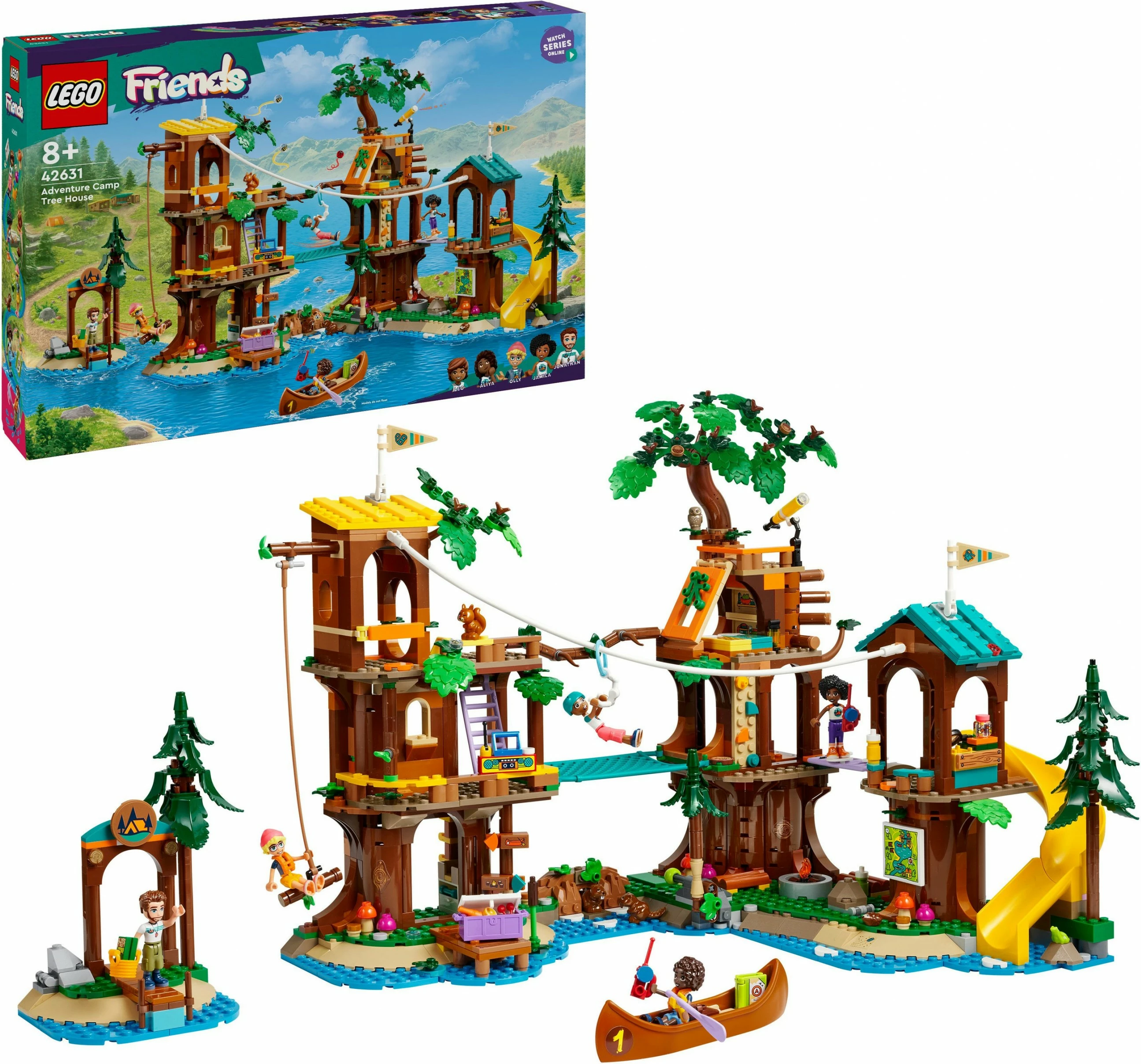 Set ndërtimi LEGO Friends 42631, Adventure Camp Tree House, multikolor