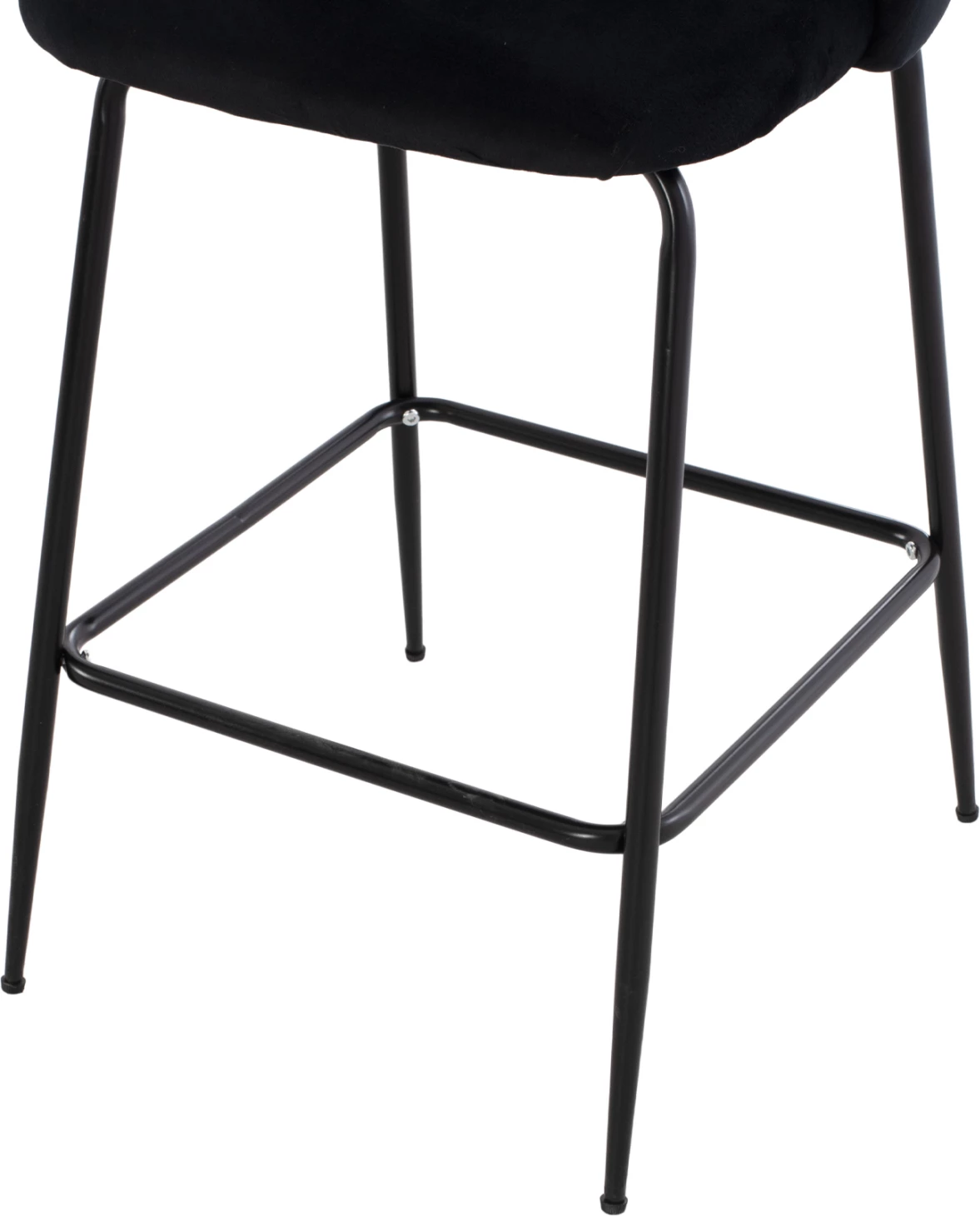 Karrige për bar, ODED, lartësi mesatare, FH8732.14, këmbë metalike & kadife e zezë, 45x53x98 cm, set prej 2 copë