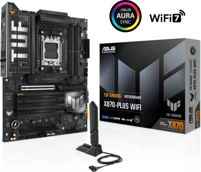 Pllakë amë ASUS TUF Gaming X870-Plus WiFi, AM5, ATX, DDR5, WiFi 7, 2.5GbE, e zezë