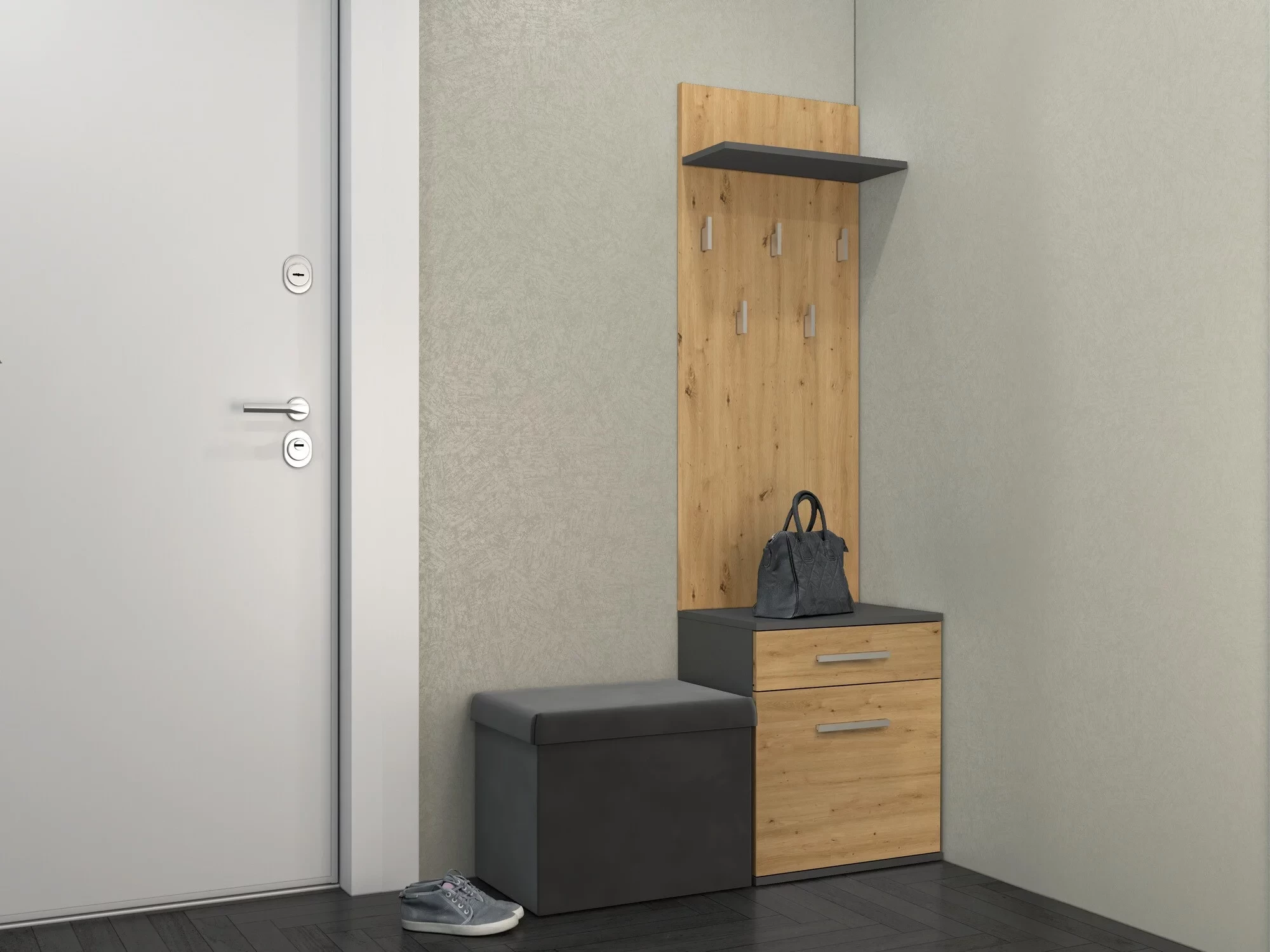 Dollap për paradhome Eva [Pllaka iverore: Artizanal]