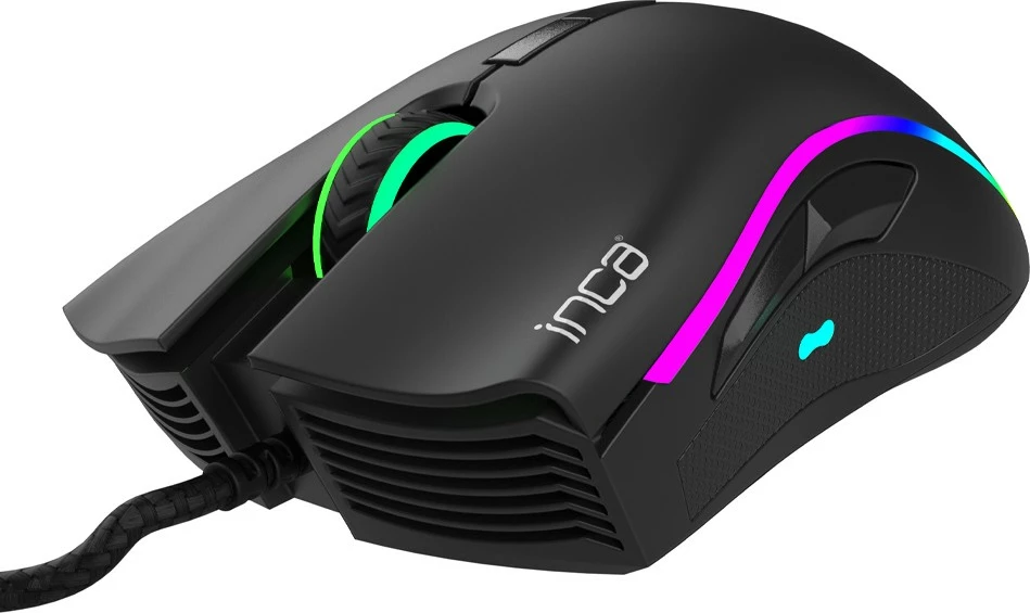 Maus gaming Inca IMG-349, 6400 DPI, 7 butona, RGB, i zi